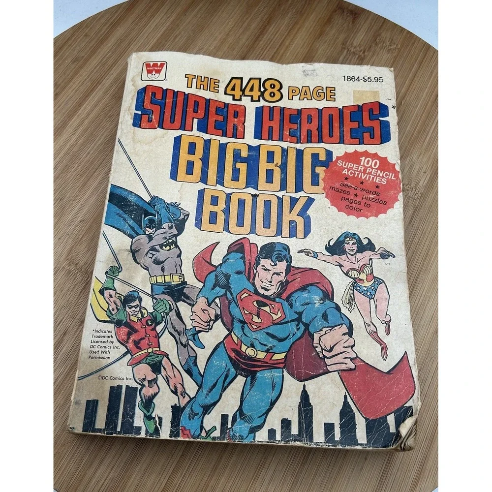 1980 The 448 Page Super Heroes Big Big Book Coloring Activities Puzzles Superman